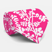 Wiederholtes Muster in Rosa und Weiß Krawatte (Gerollt)