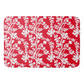 Wiederholtes Muster in Rot und Weiß Badematte (Vorderseite)