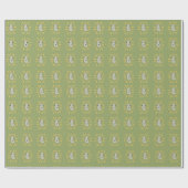 Wiederholtes Muster, kleiner Igel grün Geschenkpapier (Flach)