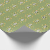 Wiederholtes Muster, kleiner Igel grün Geschenkpapier (Ecke)