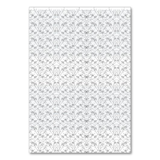 Wiederholtes Muster kleiner, stilisierter Formen a Tischnummer (Vorderseite)