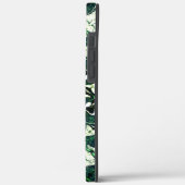 Wiederholtes raues Smaragdgrün unter weißer Textur Case-Mate iPhone Hülle (Rückseite / Links)