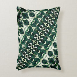 Wiederholtes raues Smaragdgrün unter weißer Textur Dekokissen