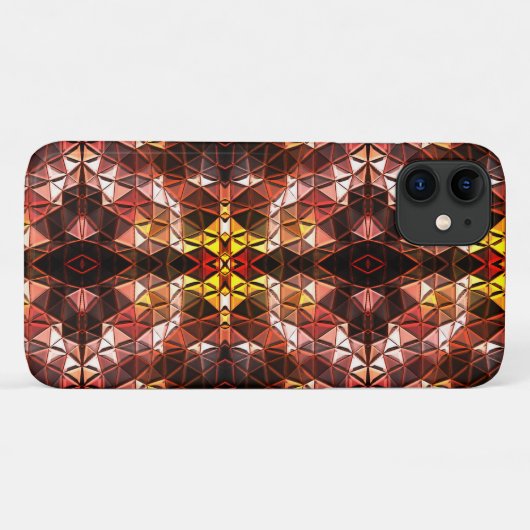 Wiederholtes rotes Dreieck, das seltsame Formen er Case-Mate iPhone Hülle (Rückseite (Horizontal))