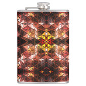 Wiederholtes rotes Dreieck, das seltsame Formen er Flachmann (Vorderseite)