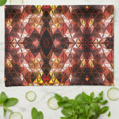 Wiederholtes rotes Dreieck, das seltsame Formen er Geschirrtuch (Gefaltet)