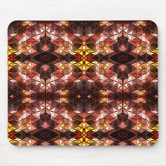 Wiederholtes rotes Dreieck, das seltsame Formen er Mousepad (Vorne)