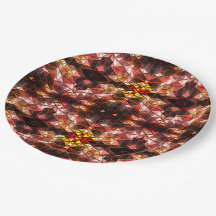 Wiederholtes rotes Dreieck, das seltsame Formen er