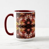 Wiederholtes rotes Dreieck, das seltsame Formen er Tasse (Links)