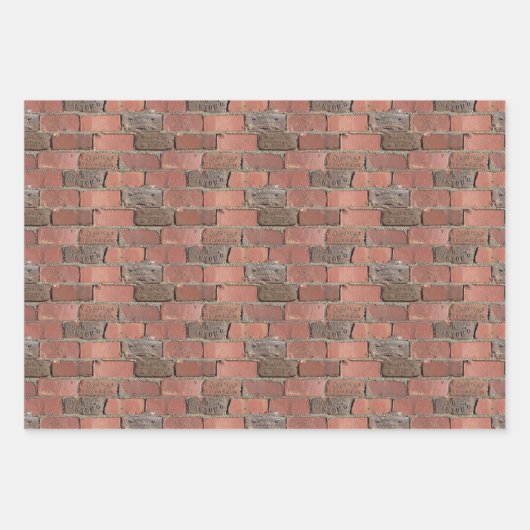 Wiederholtes Ziegelmuster Geschenkpapier Set (Vorderseite)