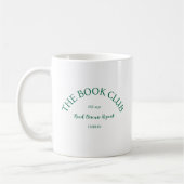 Wiederholung der Buchklub Green Wappen Read-Diskus Kaffeetasse (Links)