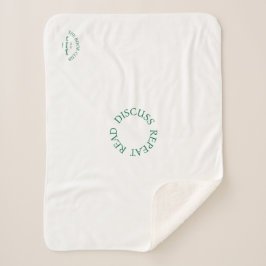 Wiederholung der Buchklub Green Wappen Read-Diskus Sherpadecke