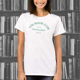 Wiederholung der Buchklub Green Wappen Read-Diskus T-Shirt
