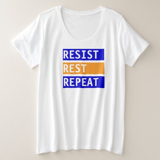 Wiederholung der Erholung Große Größe T-Shirt (Design vorne)