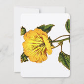 Wiederholung der gelben Vintagen Blume Einladung (Rückseite)