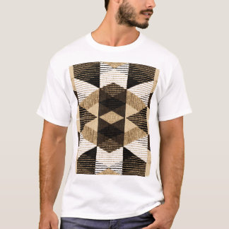 Wiederholung der Geometrie: Texturierte Hintergrun T-Shirt
