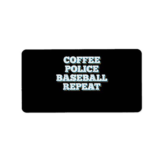 Wiederholung der Kaffee-Polizei Adressaufkleber (Vorne)