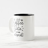 Wiederholung der Kaffeedaten Zweifarbige Tasse (Vorderseite Links)