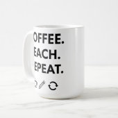 Wiederholung der Kaffeetasse - Minimalistischer Le (Vorderseite Links)