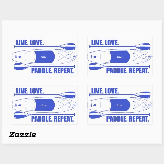 Wiederholung der Live-Liebe Rechteckiger Aufkleber (Blatt)