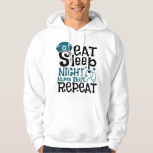 Wiederholung der nächtlichen Nurseverschiebung Hoodie