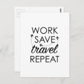 Wiederholung der Rett-Reise Postkarte (Vorne/Hinten)