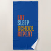 WIEDERHOLUNG DER SCHULE ZUM ESSEN STRANDTUCH (Vorderseite)