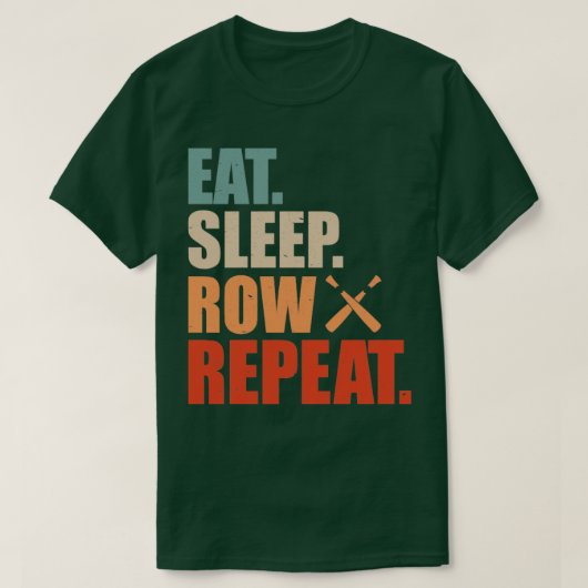 Wiederholung der Sleep-Reihe essen T-Shirt (Design vorne)