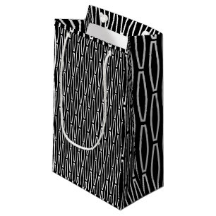 Wiederholung der weißen Geometrie Kleine Geschenktüte