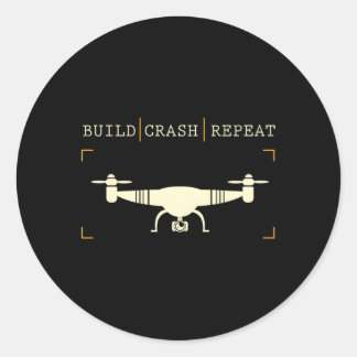Wiederholung des Drohnenmodells Runder Aufkleber