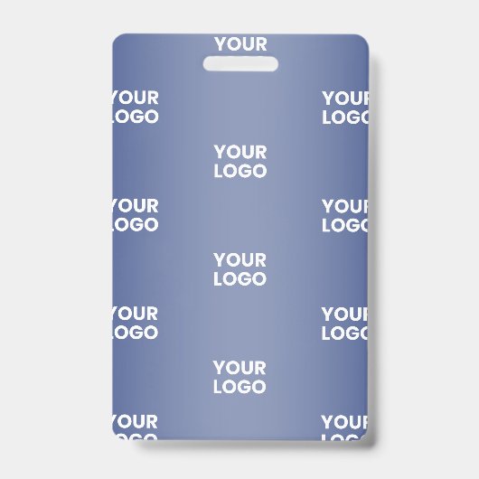 Wiederholung des Firmenlogos | Blaue Flagge Ausweis (Vorderseite)