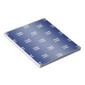 Wiederholung des Firmenlogos | Blaue Flagge Notizblock (angewinkelt)