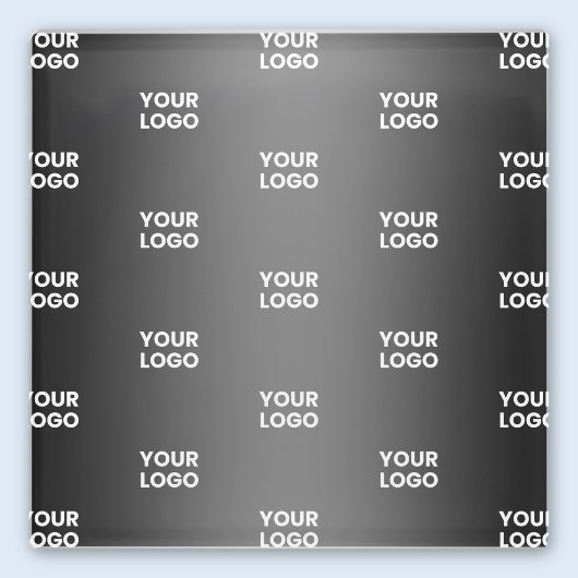 Wiederholung des Firmenlogos | Schwarz & Grau Grad Glasuntersetzer