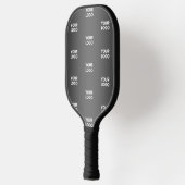 Wiederholung des Firmenlogos | Schwarz & Grau Grad Pickleball Schläger (Links)