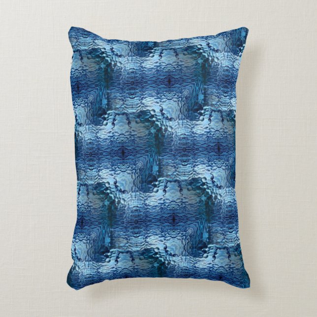 Wiederholung des gebogenen, blauen Hammerglas Dekokissen (Vorderseite(Vertikal))