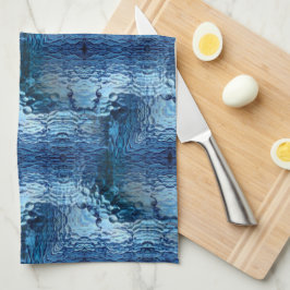 Wiederholung des gebogenen, blauen Hammerglas Geschirrtuch