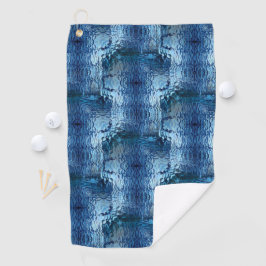 Wiederholung des gebogenen, blauen Hammerglas Golfhandtuch