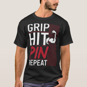 Wiederholung des Grip-Hit-Buttons - Vintager Arm-W T-Shirt