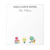 Wiederholung des Inspirier, Lehrerbewertung, benut Notizblock (Vorderseite)