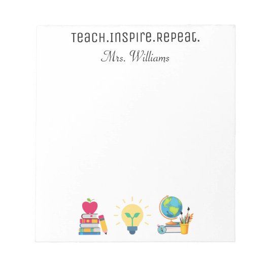 Wiederholung des Inspirier, Lehrerbewertung, benut Notizblock (Vorderseite)