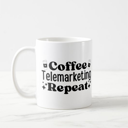 Wiederholung des Kaffeemarketing Kaffeetasse (Links)
