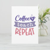 Wiederholung des Kaffeetablaufs Dankeskarte (Stehend Vorderseite)