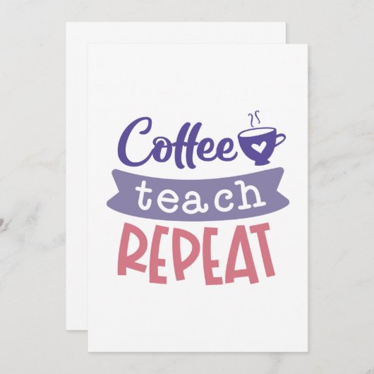 Wiederholung des Kaffeetablaufs Dankeskarte (Vorne/Hinten)