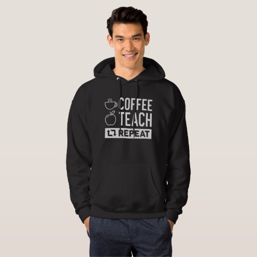 Wiederholung des Kaffeetablaufs Hoodie (Vorne ganz)