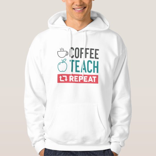 Wiederholung des Kaffeetablaufs Hoodie (Vorderseite)