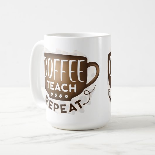 Wiederholung des Kaffeetablaufs Kaffeetasse (Vorderseite Links)