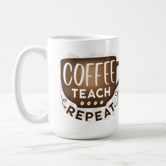 Wiederholung des Kaffeetablaufs Kaffeetasse (Links)