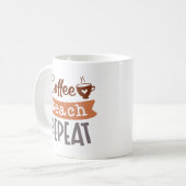 Wiederholung des Kaffeetablaufs Kaffeetasse (Vorderseite Links)