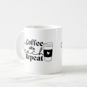 Wiederholung des Kaffeetablaufs Kaffeetasse (Vorderseite Links)