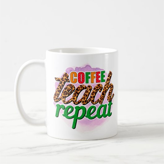 Wiederholung des Kaffeetablaufs Kaffeetasse (Links)